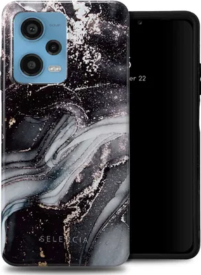 Produktbild von Selencia Vivid Back Cover Xiaomi Redmi Note 12 Pro (5G) - Chic Marble Black