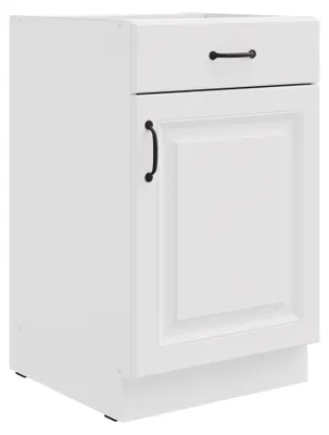 Produktbild von Unterschrank 50 cm Stilo Weiß Küchenzeile Vollauszug Soft-Close Küche Landhaus