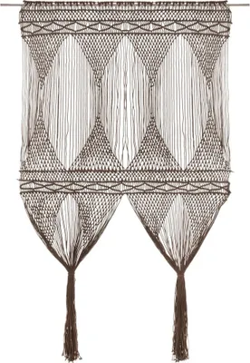 Produktbild von Makramee Vorhang Taupe 140x240 cm Baumwolle
