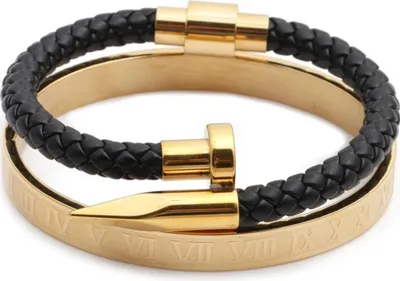 Produktbild von CA-38377 Herrenarmband Gold/Schwarz – Eleganz Pur KP38377