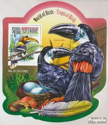 Produktbild von Briefmarken Sierra Leone 2015 Mi Block 849 (kompl. Ausg.) postfrisch Tropische Vögel