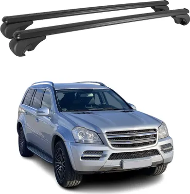 Image de Barres de toit Transversales pour Mercedes GL X164 2006-2012 Aluminium Noir