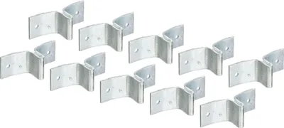 Immagine prodotto di Alberts 843656 Staffa per paletti di recinzione con profilo a T, zincata a caldo, 114 x 40 mm, set da 10