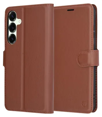 Zdjęcie produktu dla Techsuit Leather Folio – etui na Samsung Galaxy S25 Plus – brązowe