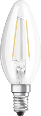 Produktbild von Osram LED STAR Classic B 25 FS E14 2.5W 2700K 2PACK LED-Kerze, Sockel E14, 2,5 Watt, Warmweiß, 2700 K,
