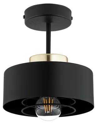 Produktbild von KAR-LIGHTING Deckenleuchte 1-flammig Schwarz/Gold aus Metall – für Esszimmer, Wohnzimmer, Küche – E27