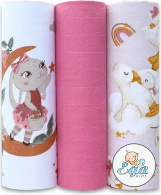 Produktbild von Ega KIDS | Tetanuswindel, MullwindelnSet - 3 Stück - 60 x 80 cm - 100% Baumwolle - Weich und Vielseitig