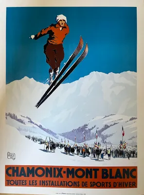 Productafbeelding van CHAMONIX - MONT-BLANC / SAUTEUR - 30x40 cm poster