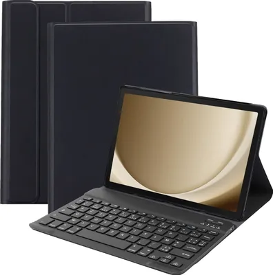 Image de Cazy Housse pour Tablette avec Clavier compatible avec Samsung Galaxy Tab A9 Plus - Étui Clavier Bluetooth AZERTY - Noir