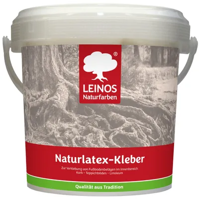 Produktbild von LEINOS Naturlatexkleber 1,00 kg – lösungsmittelfreier Kontaktkleber auf Naturkautschukbasis – für Teppiche, Kork, Leder, Filz, Linoleum & Papier