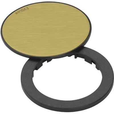 Produktbild von EVOline One Abdeckring mit Drehdeckel Schwarz/Messing
