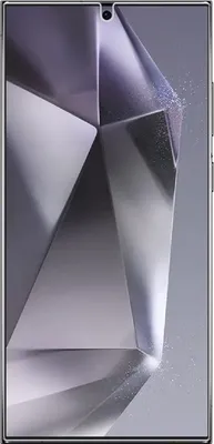 A close-up view of a smartphone screen protector with a geometric design.