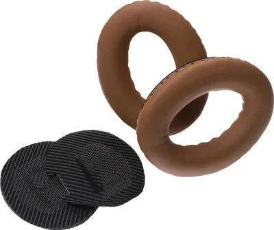 Produktbild von vhbw Ohrpolster kompatibel mit Bose QuietComfort 35, 25, 2, 15 Kopfhörer Headset, Kunststoff Schwarz Braun