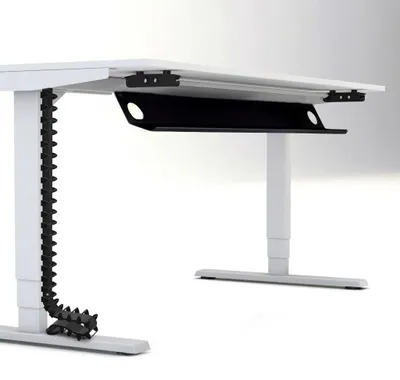 Produktbild von ASSMANN Horizontaler Kabelkanal Flex-small + Vertikale Kabelführung Schwarz, 88x16x10cm