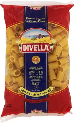 Produktbild von 5x Pasta Divella 100% Italienisch N°20 Mezzi occhi di lupo 500g