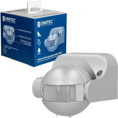 Produktbild von Unitec Infrarot Aufputz Bewegungsmelder 180° Neigbar IP44 12m Wand Sensor Außen
