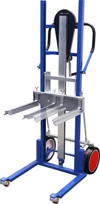 Produktbild von VARIOfit Materialheber inkl. verstellbarer Gabelzinken mit Vollgummibereifung Enzianblau