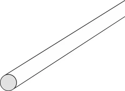 Produktbild von Kunststoff Rundstab Ø 2,0 mm, Länge: 1000 mm weiß