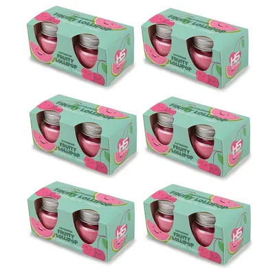 Zdjęcie produktu dla Świeca zapachowa "Fruity Lollipop" w słoiku z pokrywką, opakowanie 12 sztuk o czasie palenia ok. 7 godzin każda, Ø6 cm, zapach do pokoju jako prezent - świeca jako dekoracja