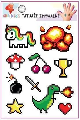 Produktbild von Abwaschbare Tattoos für Kinder Pixels