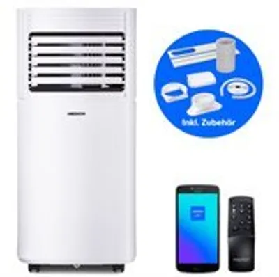 Produktbild von MEDION LIFE® P901 KLIMAANLAGE (MD 37732) Kühlen, Entfeuchten und Ventilieren, Kühlleistung 9.000 BTU, Kühlmittel R290, max. 32m², App- und Sprachsteuerung, Inkl. Fenster-Kit, A, A+++ bis D, 2 kWh, Weiß, 315 mm, 310 mm