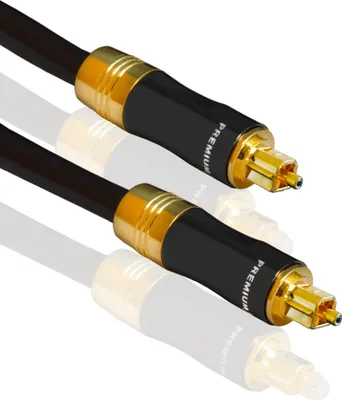 Produktbild von PremiumX 1m GOLD-LINE Optisches Toslink Kabel Digital-Audiokabel SPDIF LWL