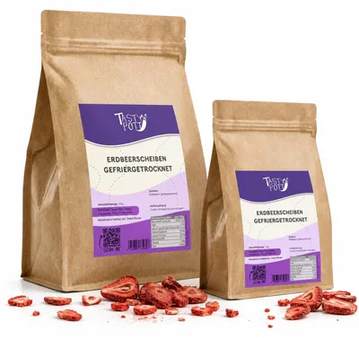 Produktbild von Tasty Pott gefriergetrocknete Erdbeerscheiben - im Beutel - 1 Beutel