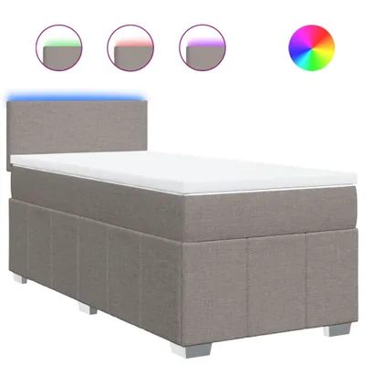 Produktbild von vidaXL Boxspringbett mit Matratze Taupe 80x200 cm Stoff