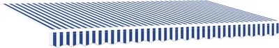 Immagine prodotto di vidaXL Tenda da sole retrattile a strisce blu 350 x 200 cm Tessuto