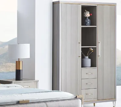 Produktbild von Bett Nachttisch Kommode 4 tlg. Schlafzimmer Set Design Modern Luxus Betten Neu