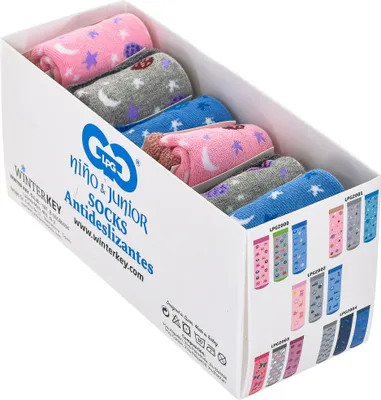 Imagen del producto de Paquete de 6 pares de calcetines antideslizantes para niños, modelo LPG2