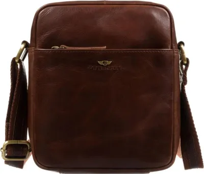 Produktbild von Peterson Herren Umhängetasche Braunleder Elegant