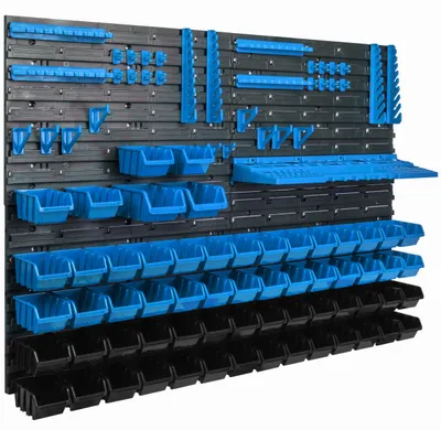 Image de Support mural pour outils - 115 x 78 cm - Plastique - Bleu