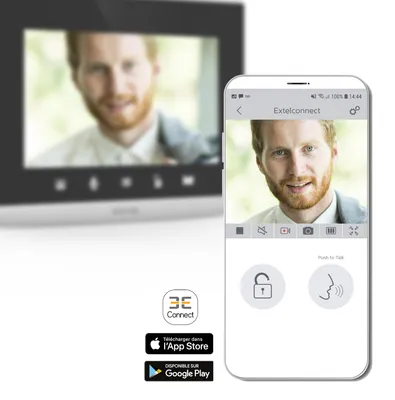 Immagine prodotto di Citofono video Extel Connect 2, con connessione cablata e Wi-Fi, dotato di monitor da 7 pollici