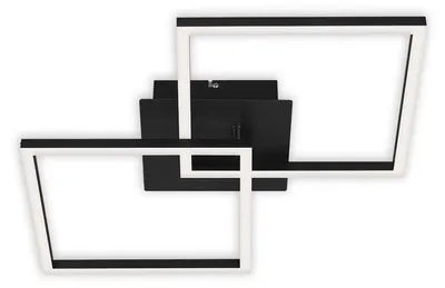 Produktbild von LED Deckenleuchte dimmbar 24W 1800 lm 3000 K 36,8x60 cm schwarz