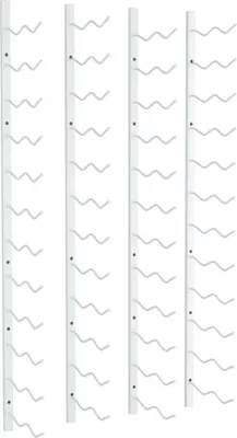 Produktbild von vidaXL Wand-Weinregal für 24 Flaschen 2 Stk. Weiß Eisen