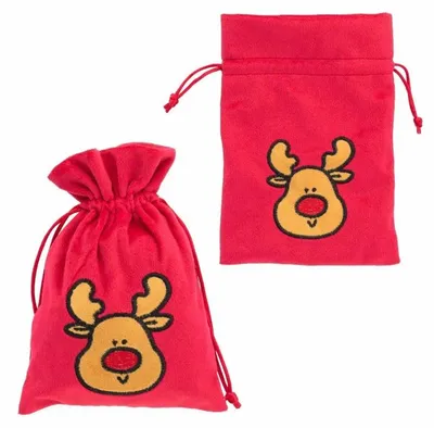 Obrázok produktu pre Vianočná taška los červená 13x18cm