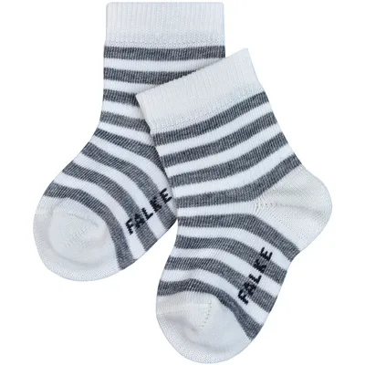 Image de Chaussettes pour bébé FALKE, rayées, couleur blanc cassé, taille 74-80