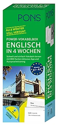 Produktbild von PONS Power-Vokabelbox Englisch in 4 Wochen