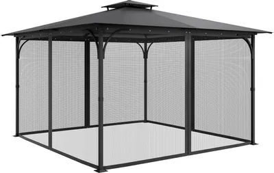 Immagine prodotto di SucceBuy Ombrellone a rete per padiglione da esterno per terrazza 12 x 12 x 7,5 piedi, rete di ricambio