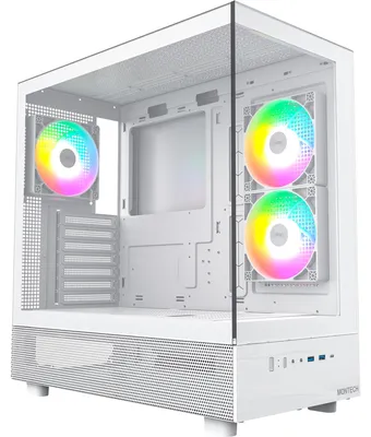Produktbild von Montech XR, Tower, PC, Weiß, ATX, micro ATX, Mini-ITX, 17,5 cm, 42 cm