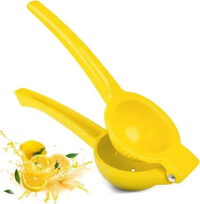 Image de Presse-citron manuel en métal jaune