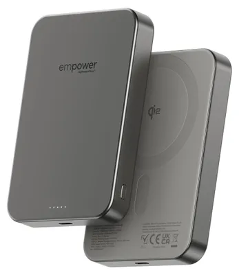 Obrázek produktu pro PanzerGlass empower™ by ® empower™ Bank | 10000mAh | Titanium, 10000 mAh, Bezdrátové nabíjení, Titanová