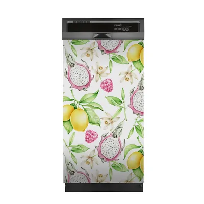 Produktbild von Aufkleber sticker 45x80 cm Dekorative folie Spülmaschine - Pitahaya Zitrone Tropische Früchte