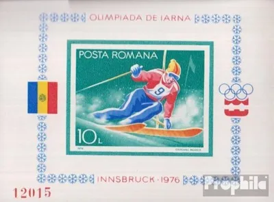 Produktbild von Briefmarken Rumänien 1976 Mi Block129 (kompl.Ausg.) postfrisch Olympische Winterspiele 1976