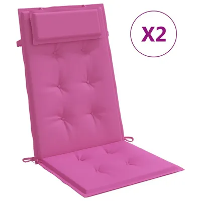 Immagine prodotto di vidaXL Cuscini per schienale alto 2 pezzi. Tessuto Oxford rosa