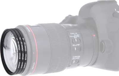 Obrázek produktu pro 58mm sada makro filtrů pro detailní záběr +1 +2 +4 +10 s brašnou pro digitální zrcadlovky Nikon Canon Rebel T5i T4i EOS 1100D 650D 600D