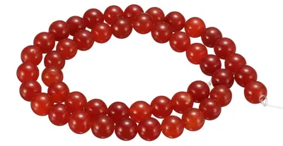 50 Natursteinkugeln 8 mm Achat rot – Bastelperlen