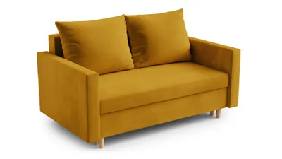 Productafbeelding van AX LIVING Sofa Modern Shurton, 155 cm, honinggeel – Elegante tweezitter