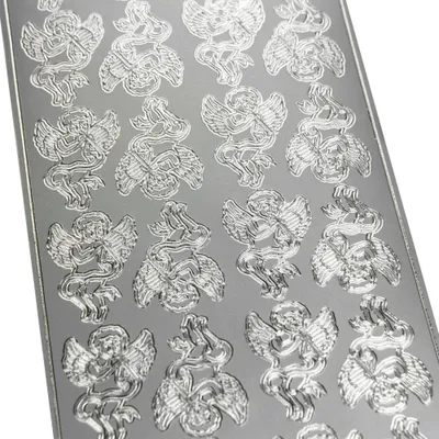Produktbild von Dekorative Aufkleber - Engel - silber